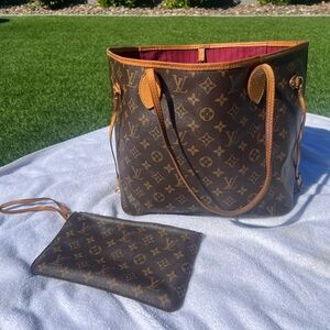 Louis Vuitton Brown and Tan Monogram Tote
